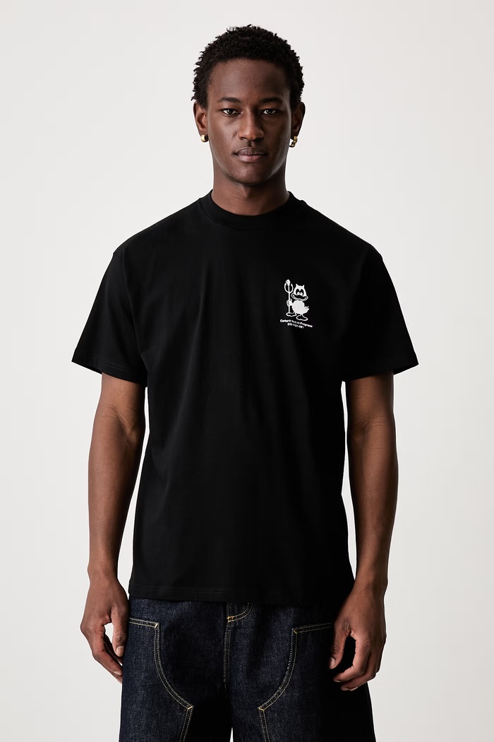 Odzież Carhartt WIP S/S Bumper Car T-shirt bawełniany męski I036888 czarny