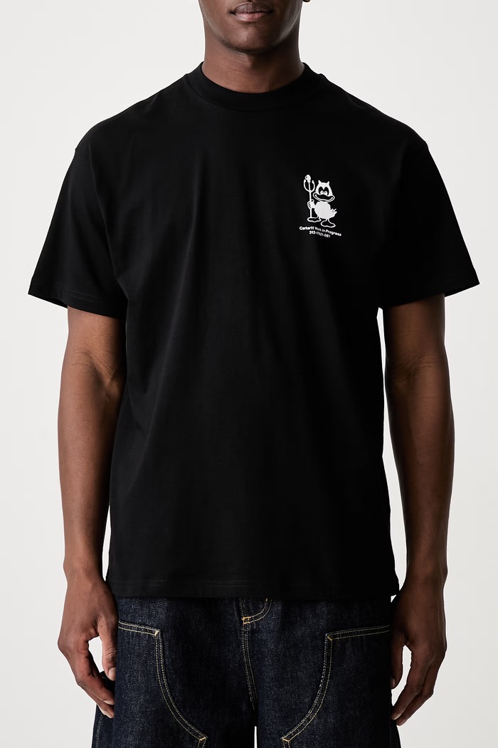 Carhartt WIP S/S Bumper Car T-shirt bawełniany męski czarny I036888