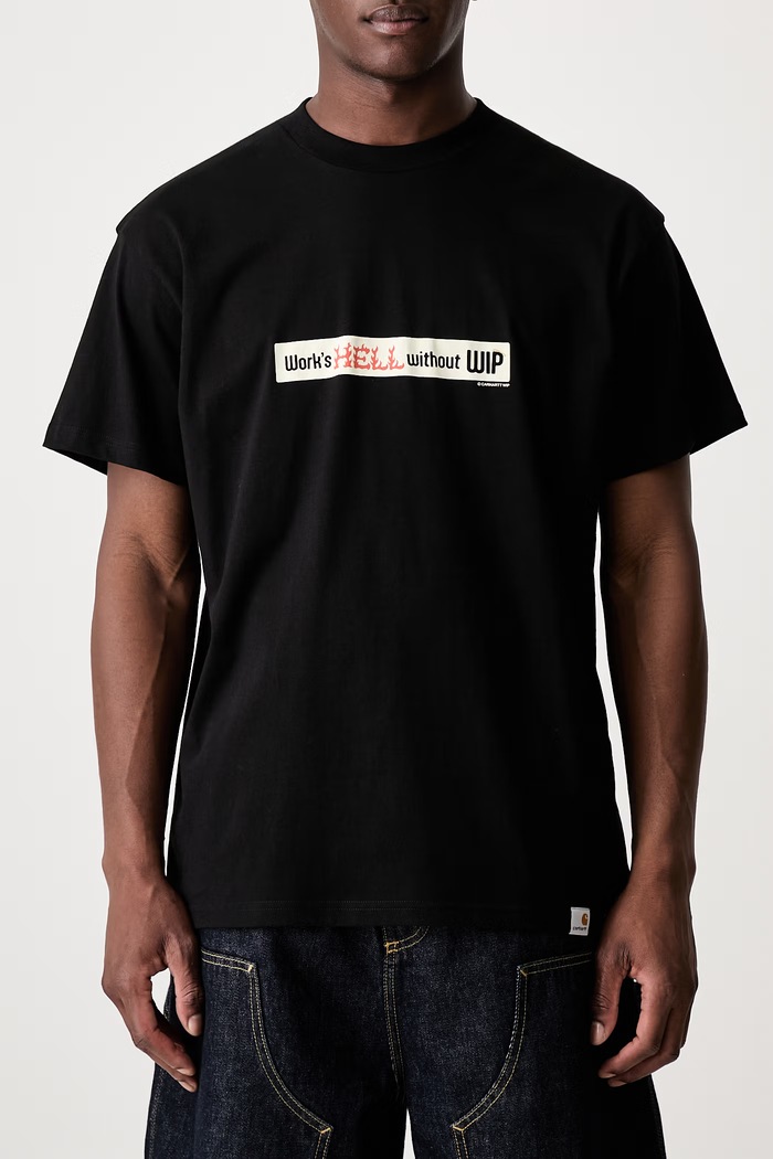 Carhartt WIP S/S Bumper Stickers T-shirt bawełniany męski czarny I036884