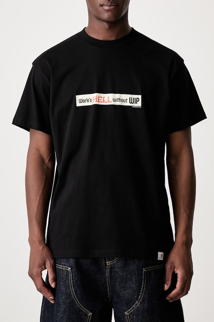 Carhartt WIP S/S Bumper Stickers T-shirt bawełniany męski czarny I036884