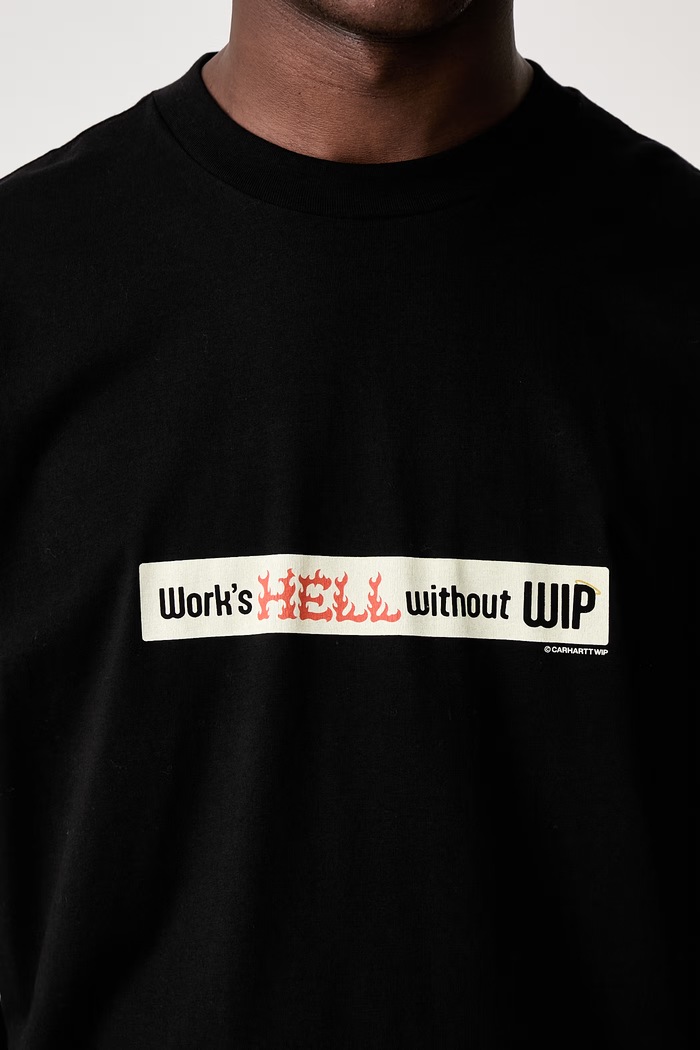 Carhartt WIP S/S Bumper Stickers T-shirt bawełniany męski I036884 czarny