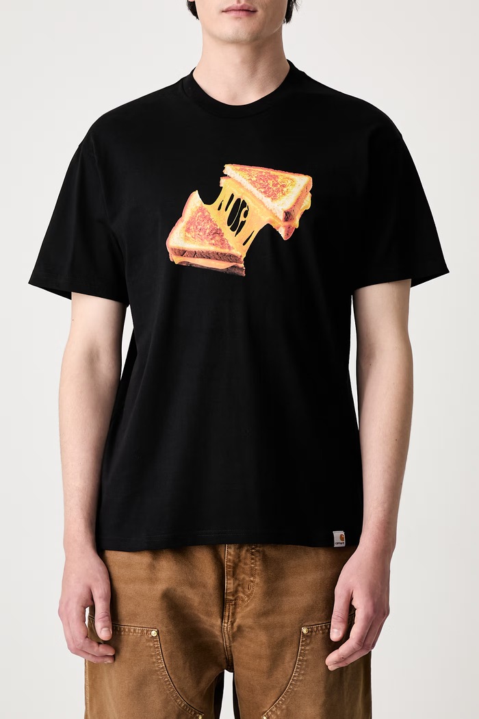 Carhartt WIP S/S Cheese Toast T-shirt bawełniany męski czarny I036882