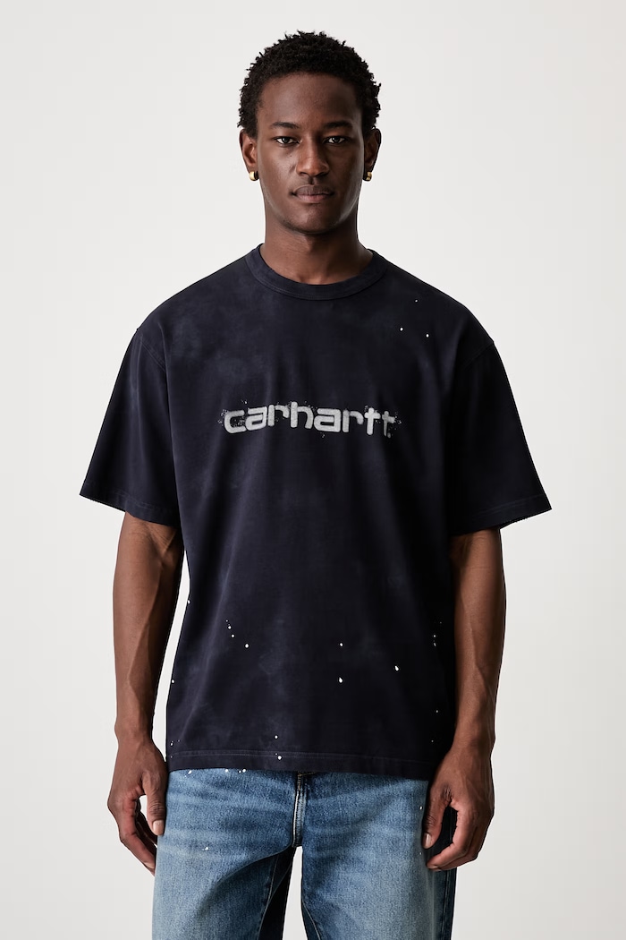 Carhartt WIP S/S Painter tricou din bumbac pentru bărbați bleumarin I036853