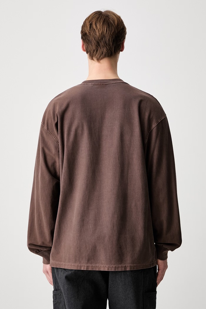 Odzież Carhartt WIP L/S Loose Pocket longsleeve męski bawełniany I036862 brązowy