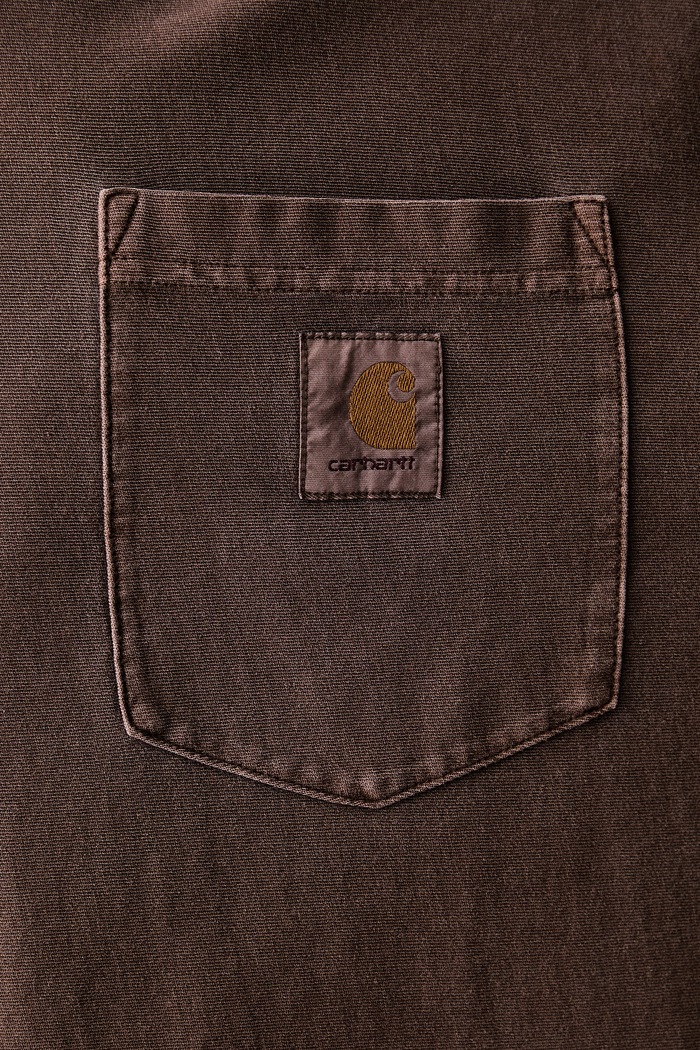 Carhartt WIP L/S Loose Pocket longsleeve męski bawełniany I036862 brązowy