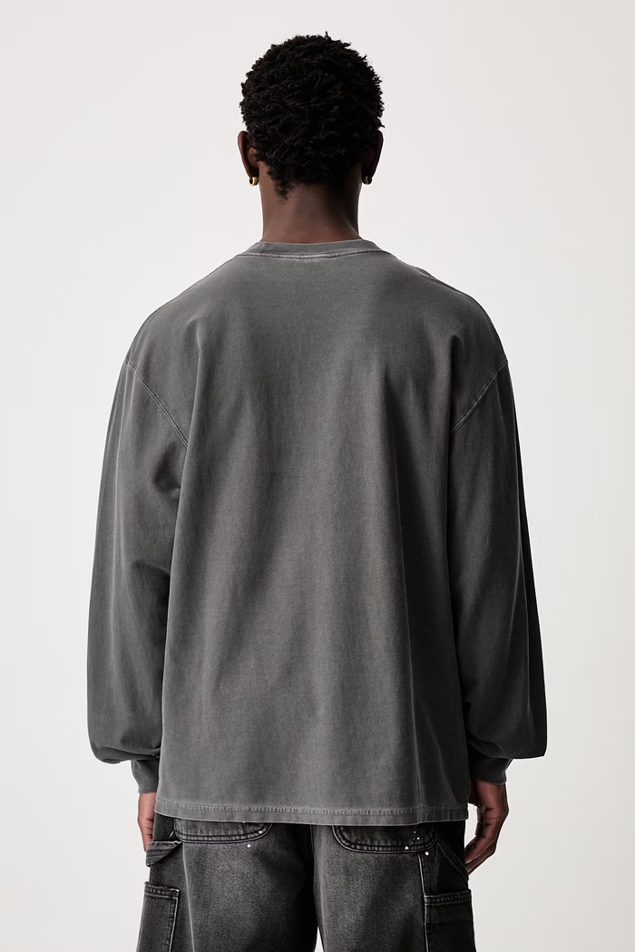 Odzież Carhartt WIP L/S Loose Pocket longsleeve męski bawełniany I036862 szary