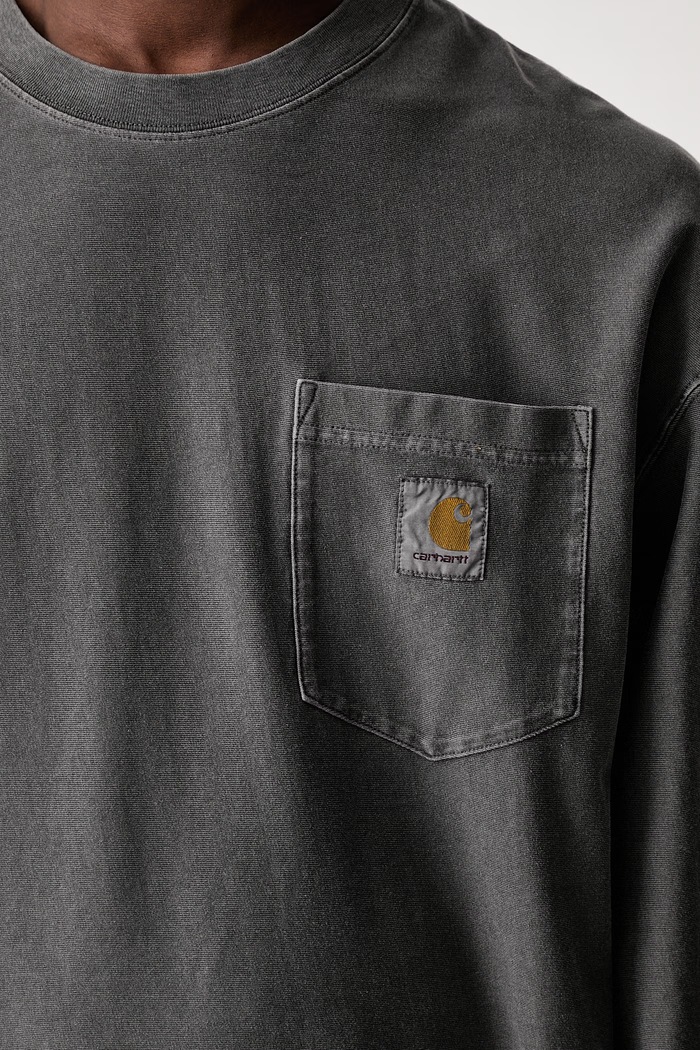 Carhartt WIP L/S Loose Pocket longsleeve męski bawełniany I036862 szary