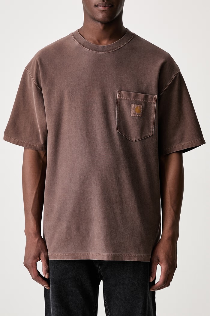 Carhartt WIP S/S Loose Pocket T-shirt bawełniany męski brązowy I036863