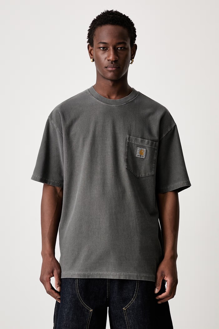 Carhartt WIP S/S Loose Pocket T-shirt bawełniany męski szary I036863