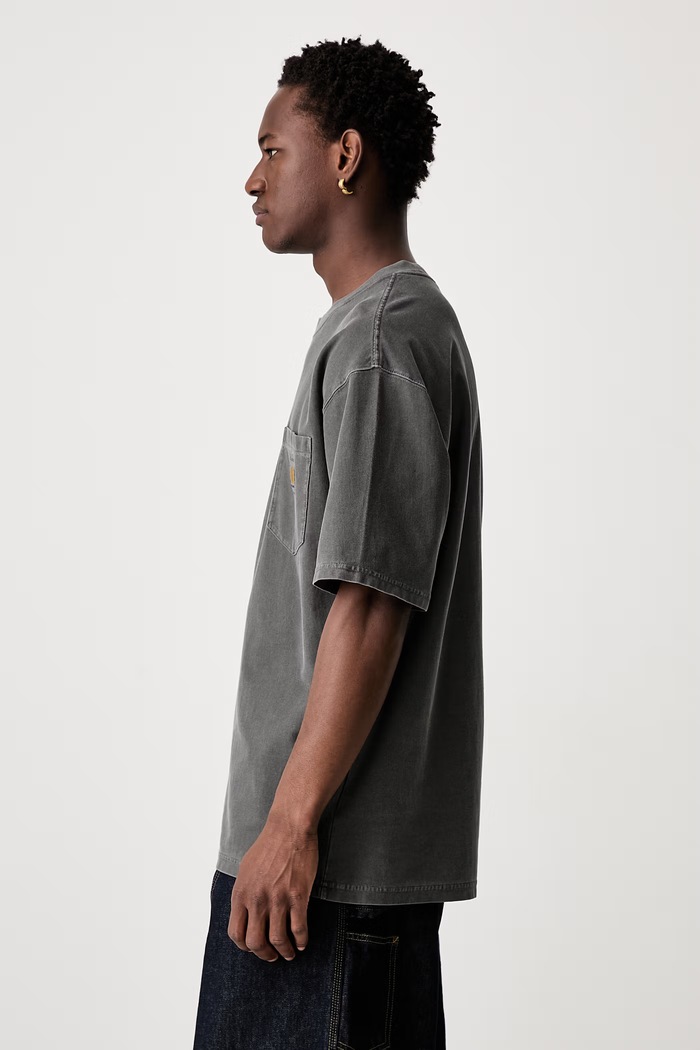 Carhartt WIP S/S Loose Pocket T-shirt bawełniany męski I036863 szary AW26