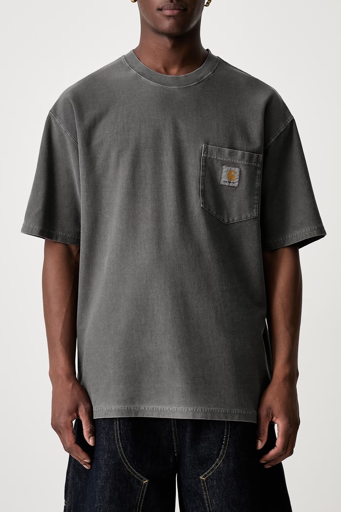 Carhartt WIP S/S Loose Pocket T-shirt bawełniany męski szary I036863