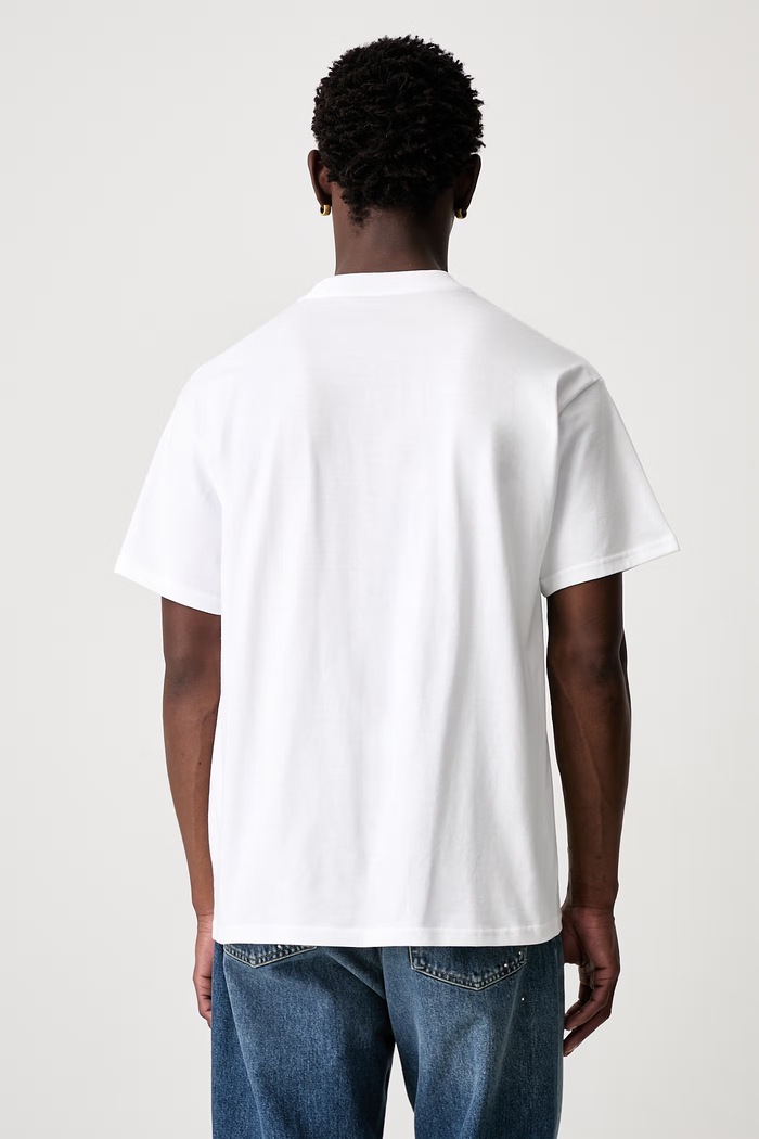 Odzież Carhartt WIP S/S Deck T-shirt bawełniany męski I037548 biały