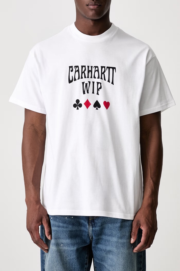 Carhartt WIP S/S Deck T-shirt bawełniany męski biały I037548
