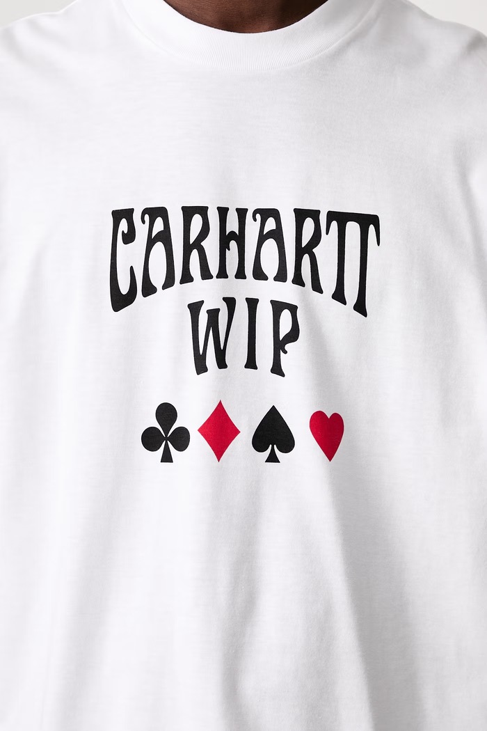 Carhartt WIP S/S Deck T-shirt bawełniany męski I037548 biały