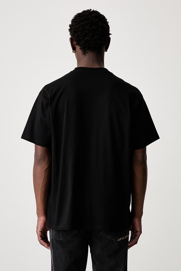 Odzież Carhartt WIP S/S Deck T-shirt bawełniany męski I037548 czarny