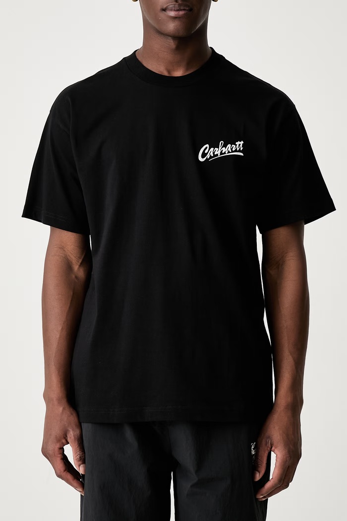 Carhartt WIP S/S Pup T-shirt bawełniany męski czarny I037537