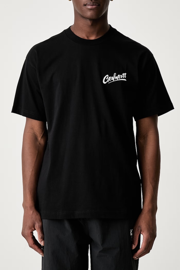 Carhartt WIP S/S Pup T-shirt bawełniany męski czarny I037537
