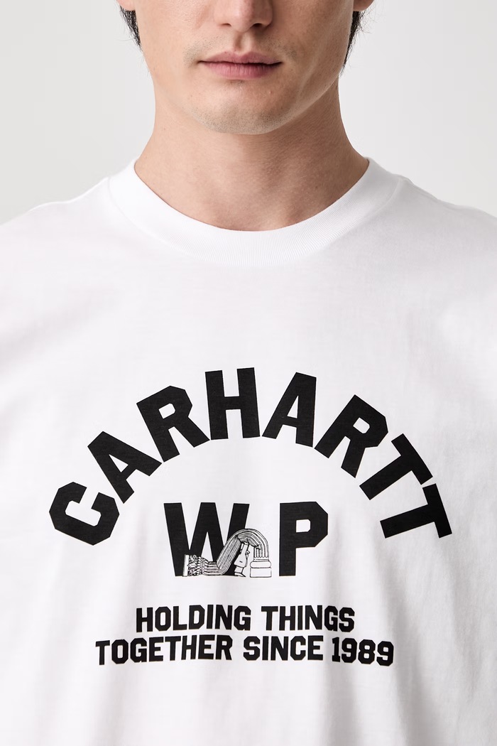 Carhartt WIP S/S Column T-shirt bawełniany męski I037542 biały