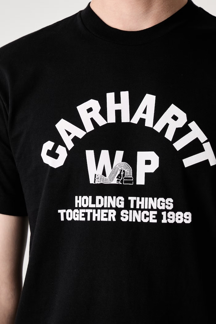 Carhartt WIP S/S Column T-shirt bawełniany męski I037542 czarny