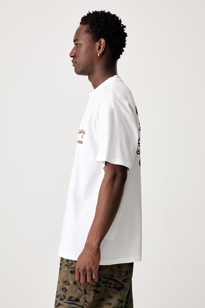 Carhartt WIP S/S Coffee Break T-shirt bawełniany męski I037446 biały AW26