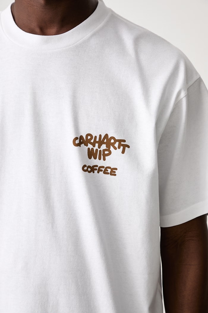 Carhartt WIP S/S Coffee Break T-shirt bawełniany męski I037446 biały