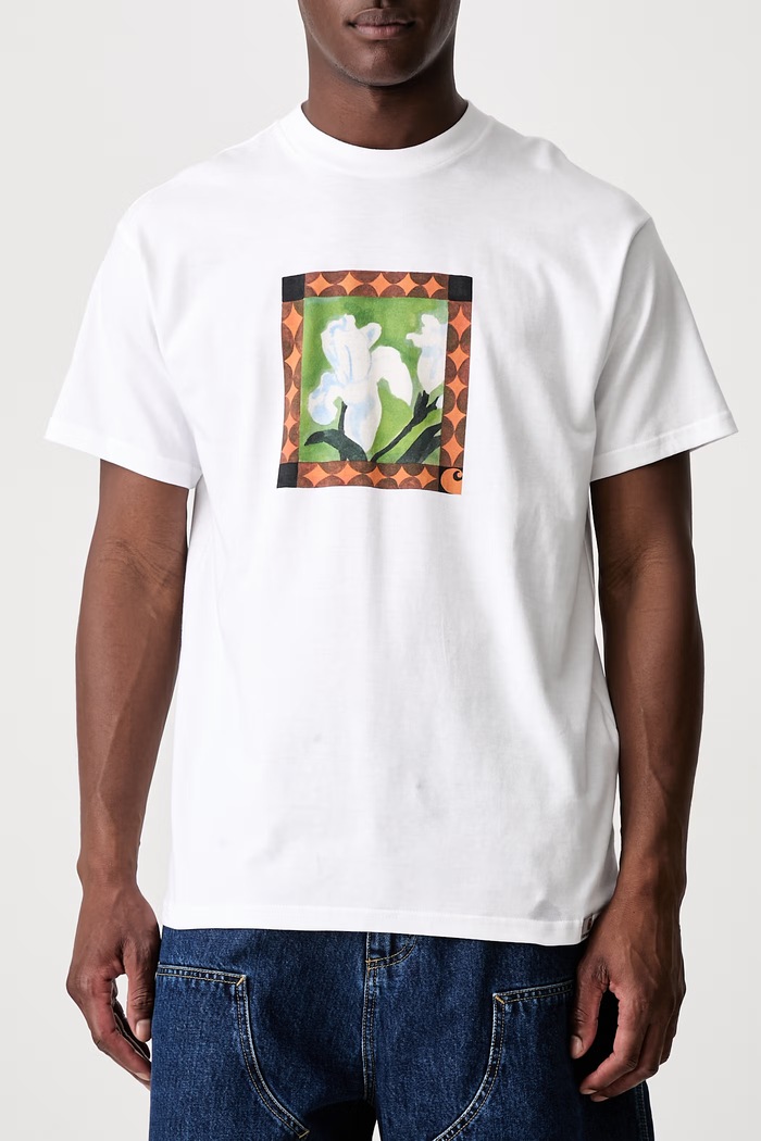 Carhartt WIP S/S Julia Klenovsky T-shirt bawełniany męski biały I036903