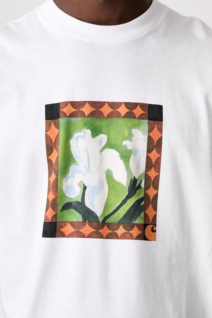 Carhartt WIP S/S Julia Klenovsky T-shirt bawełniany męski I036903 biały