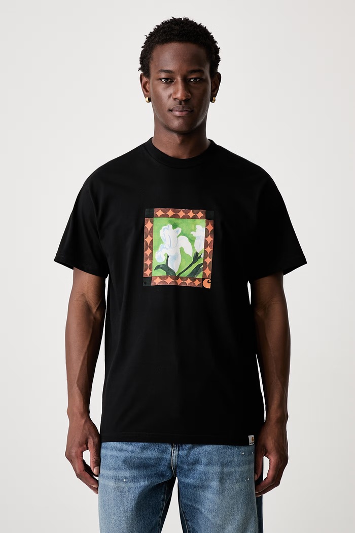 Carhartt WIP S/S Julia Klenovsky T-shirt bawełniany męski czarny I036903