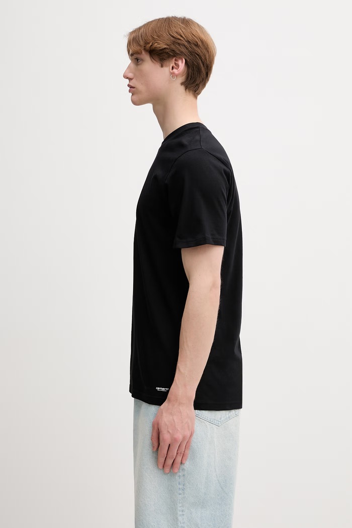 Carhartt WIP Standard Crew Neck тениска от памук дамска 2 броя I037601 черен AW26