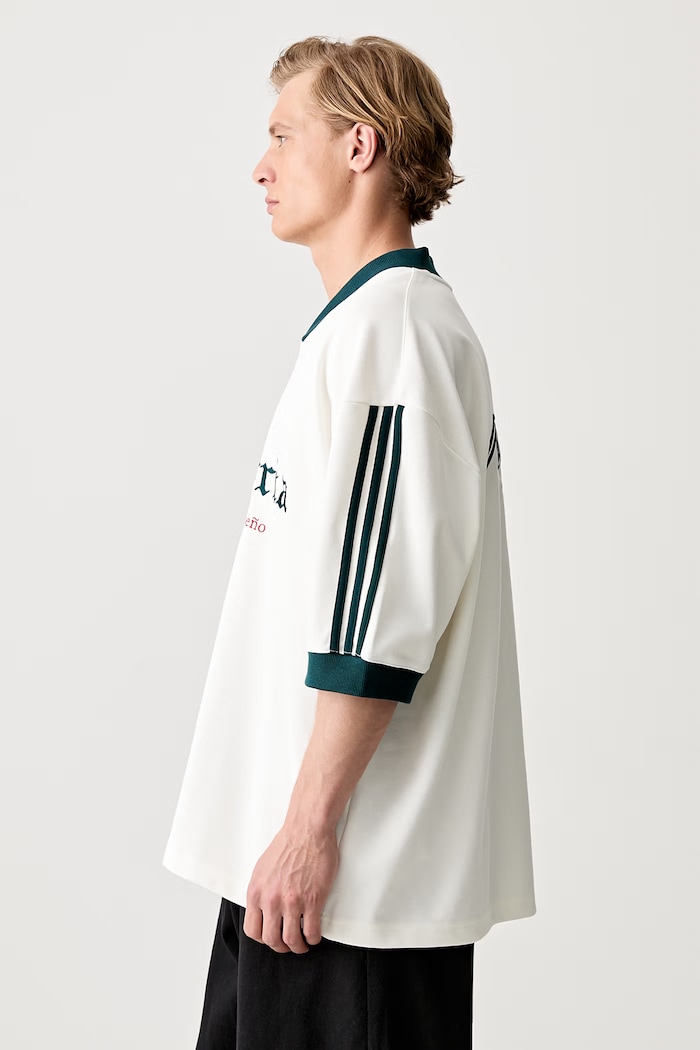 adidas Originals x Willy Chavarria T-shirt oversize z bawełną męski KY7708 beżowy AW26