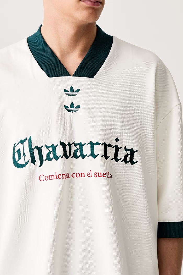 adidas Originals x Willy Chavarria T-shirt oversize z bawełną męski KY7708 beżowy