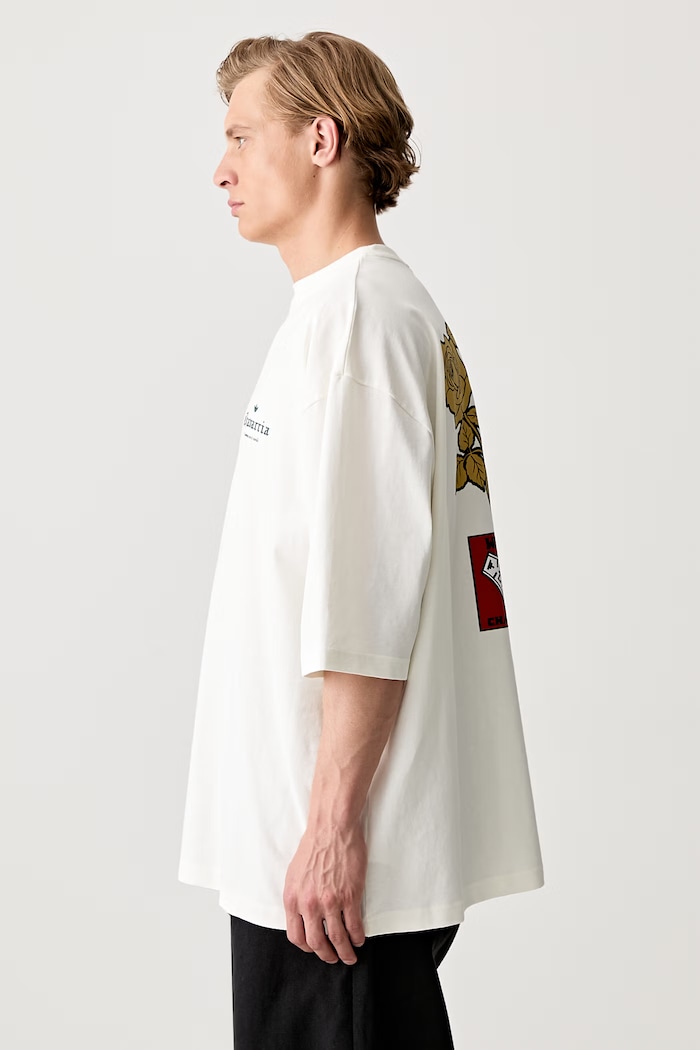 adidas Originals x Willy Chavarria T-shirt oversize bawełniany męski KY7707 beżowy AW26