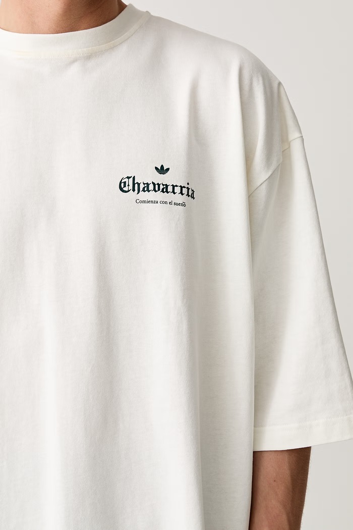 adidas Originals x Willy Chavarria T-shirt oversize bawełniany męski KY7707 beżowy