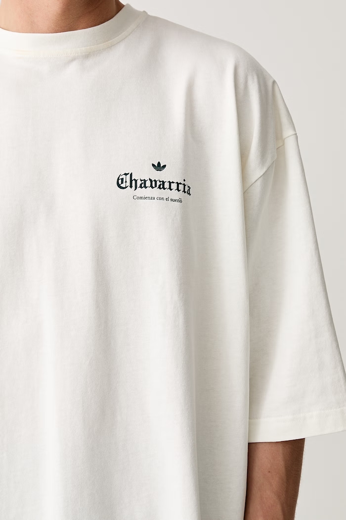 adidas Originals x Willy Chavarria T-shirt oversize bawełniany męski KY7707 beżowy