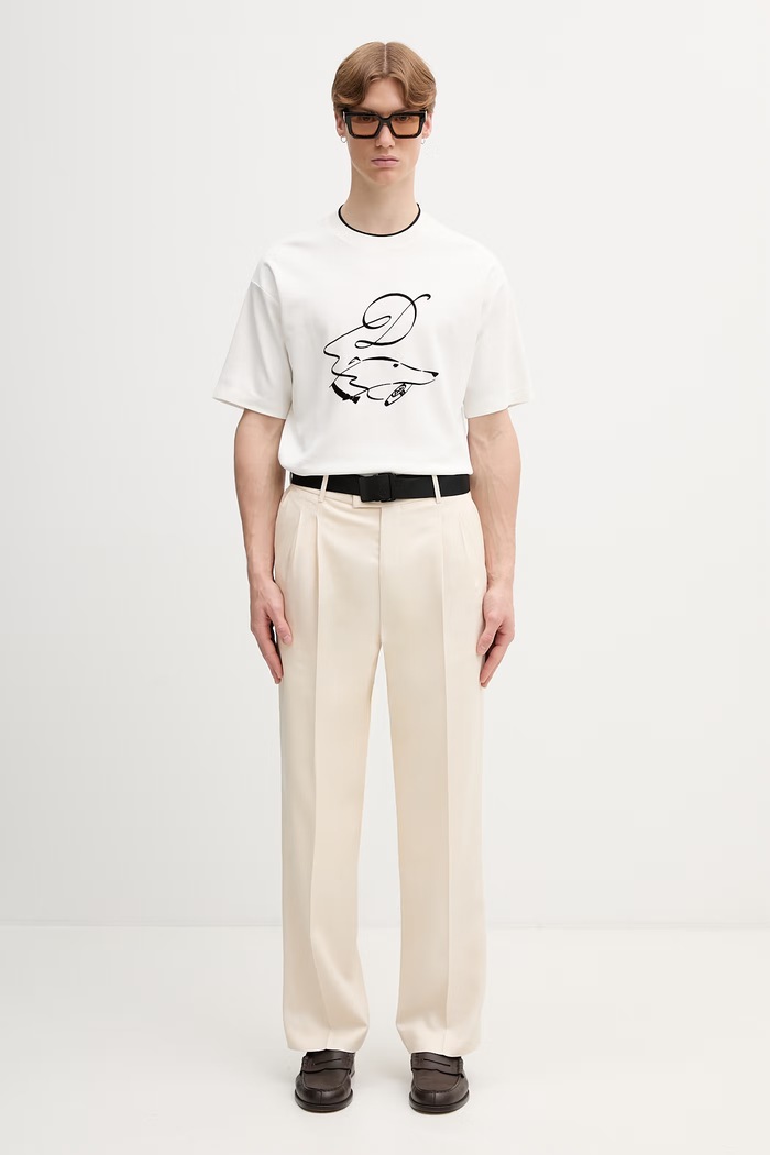 Drôle de Monsieur Dandy Dog tričko bavlněné pánské L.TS332.CO002 bílá
