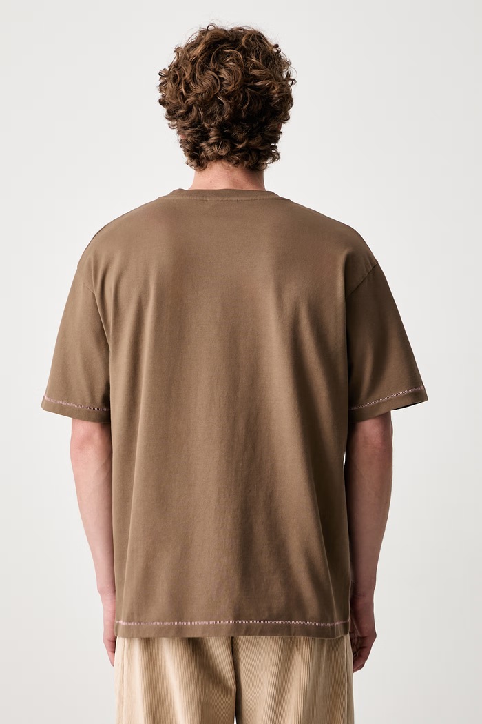 Ρούχα Drôle de Monsieur t-shirt ανδρικό βαμβακερό Iris L.TS331.CO248 πράσινο