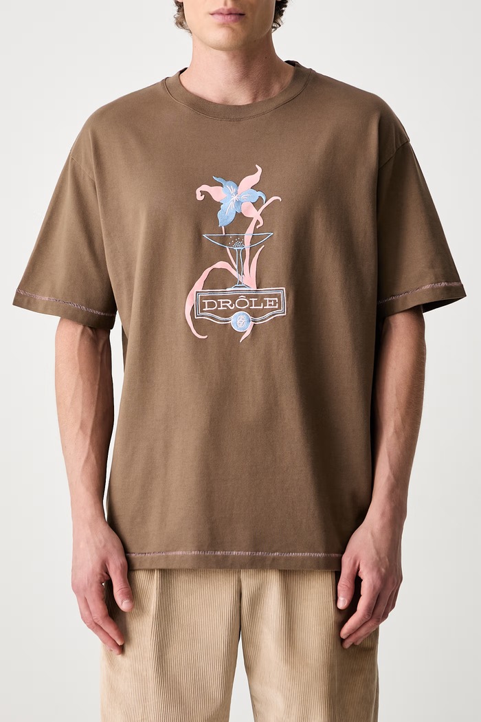 Drôle de Monsieur t-shirt ανδρικό βαμβακερό Iris πράσινο L.TS331.CO248