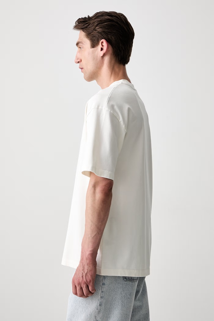 Drôle de Monsieur Porcelaine T-shirt bawełniany męski L.TS329.CO248 beżowy AW26