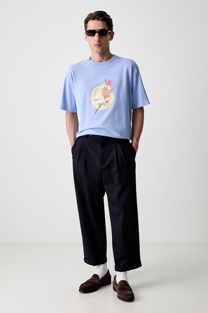 Drôle de Monsieur Porcelaine T-shirt bawełniany męski L.TS329.CO248 niebieski