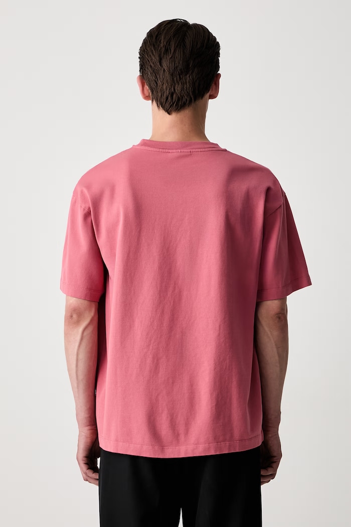 Odzież Drôle de Monsieur T-shirt męski bawełniany 1990 L.TS328.CO248 różowy