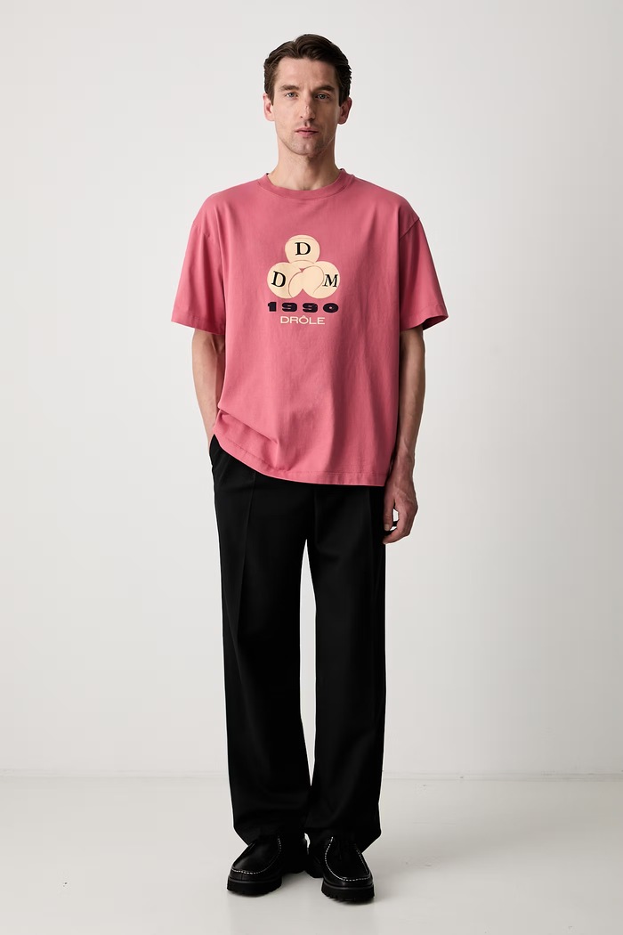 Drôle de Monsieur 1990 T-shirt bawełniany męski L.TS328.CO248