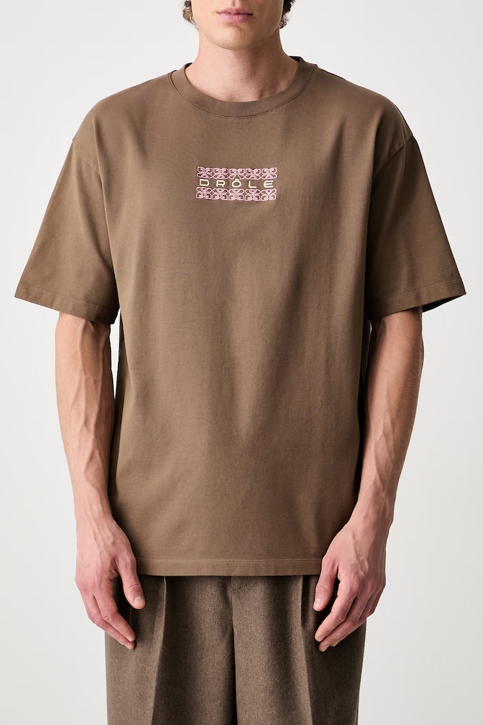 Drôle de Monsieur tricou pentru bărbați din bumbac Ornements verde L.TS326.CO248