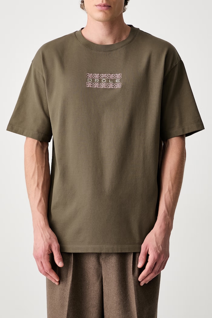 Drôle de Monsieur Ornements tricou din bumbac pentru bărbați verde L.TS326.CO248