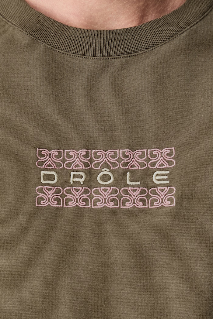 Drôle de Monsieur Ornements tricou din bumbac pentru bărbați L.TS326.CO248 verde