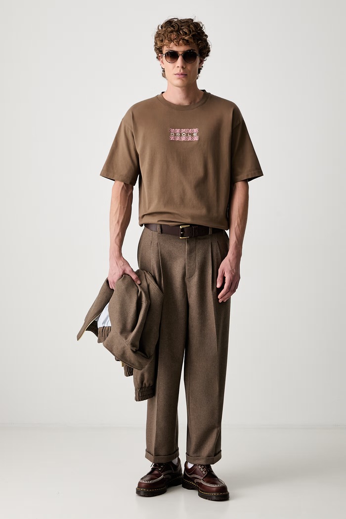 Drôle de Monsieur tricou pentru bărbați din bumbac Ornements L.TS326.CO248