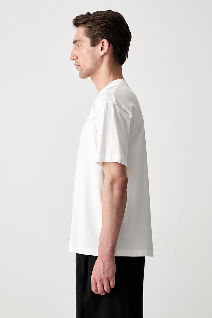 Drôle de Monsieur T-shirt męski bawełniany Belissima L.TS324.CO311 biały AW26