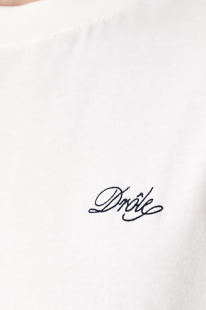 Drôle de Monsieur T-shirt męski bawełniany Belissima L.TS324.CO311 biały
