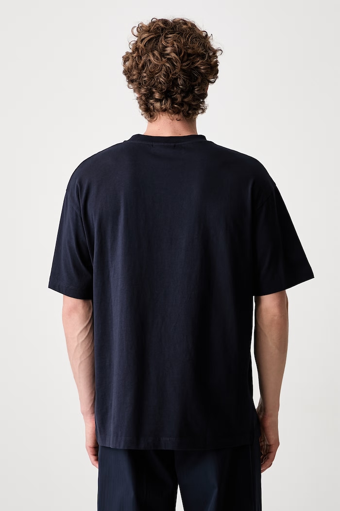 Odzież Drôle de Monsieur T-shirt męski bawełniany Belissima L.TS324.CO311 granatowy