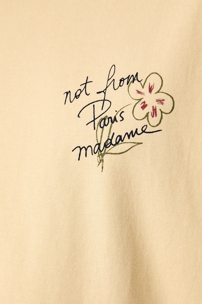 Drôle de Monsieur T-shirt męski bawełniany Esquisse Slogan L.TS188.CO248 beżowy