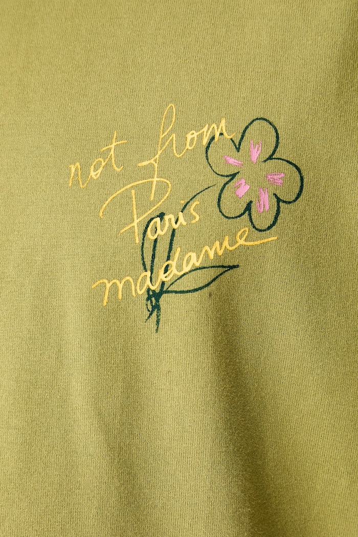 Drôle de Monsieur Esquisse Slogan T-shirt bawełniany męski L.TS188.CO248 zielony